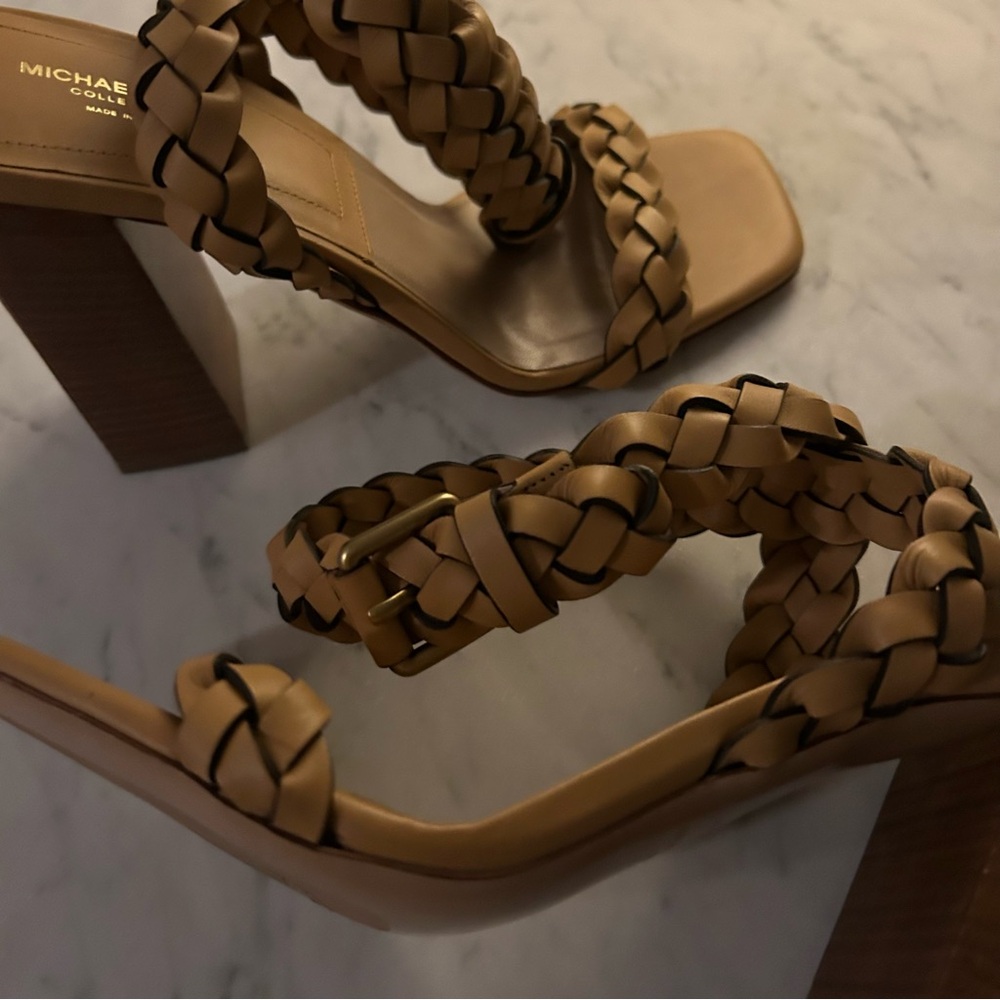 Michael Kors Tan Braided Heel